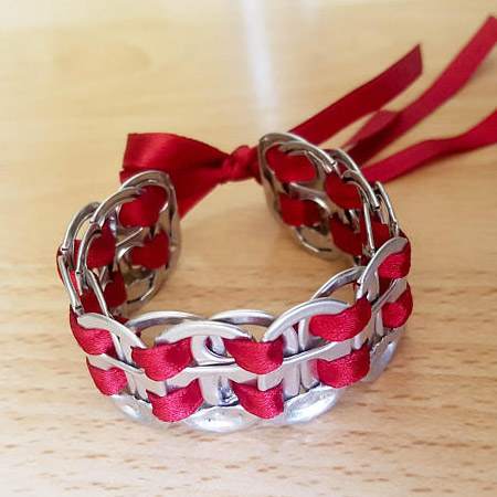 recycle tin aluminium can tin bangle bracelet jewellery