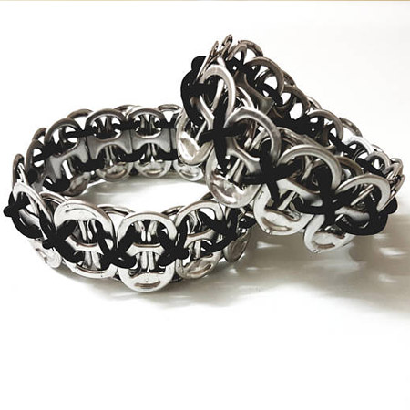 recycle tin aluminium can tin bangle bracelet jewellery
