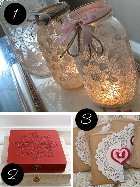Crafts with doilies and lace