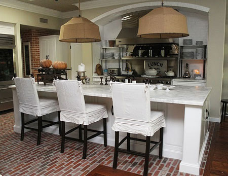 Choose a natural clay brick floor