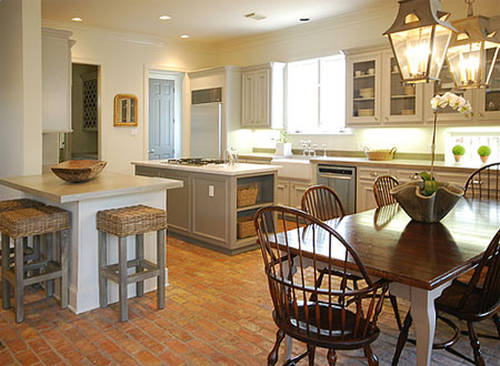 Choose a natural clay brick floor 