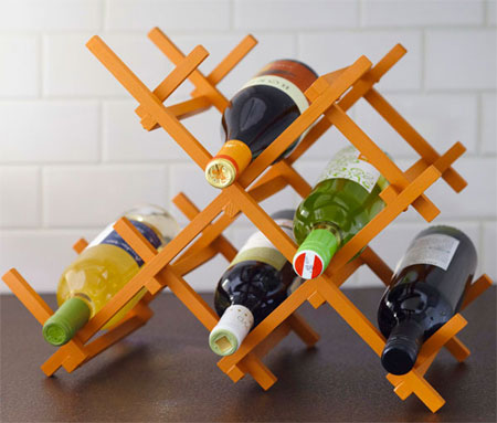 Simple but contemporary wine rack 