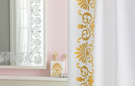 Stencil bathroom accessories