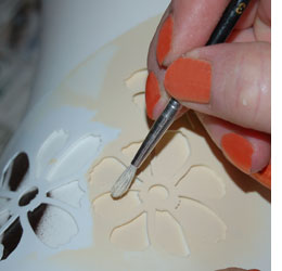 Stencil bathroom accessories