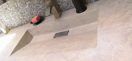 Concrete bathroom vanities