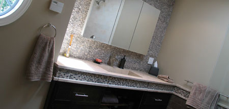 Concrete bathroom vanities