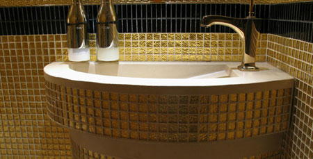 Concrete bathroom vanities