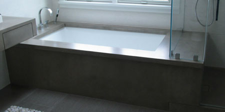 Concrete bathroom vanities
