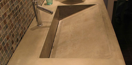 Concrete bathroom vanities