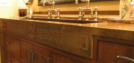 Concrete bathroom vanities