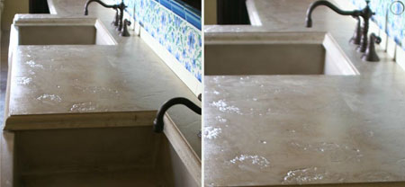 Concrete bathroom vanities