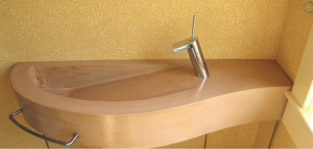 Concrete bathroom vanities