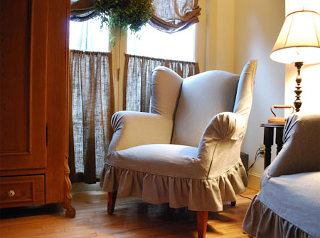 How to slipcover or reupholster a wingback chair 