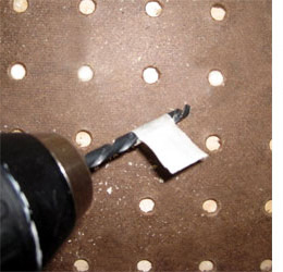 Easy way to drill shelf holes