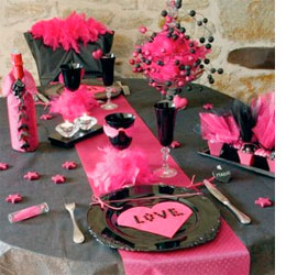 Set a table for Valentine's Day