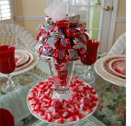 Set a table for Valentine's Day