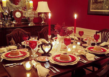 Set a table for Valentine's Day