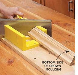 Make a shelf for top of cabinets