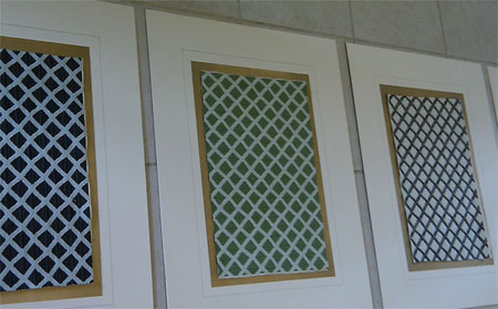 Custom framed art and fabric