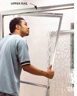 how to adjust or replace shower door