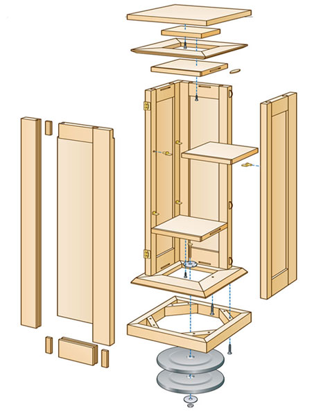 Make a speaker stand with CD or DVD storage