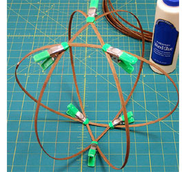 Orb light from bamboo strips