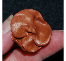 Clay rose necklace