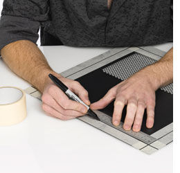 Cool blue computer case