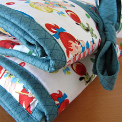 Fabric baby changing bag