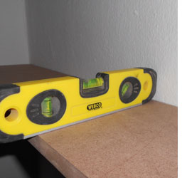 make sure shelves are level