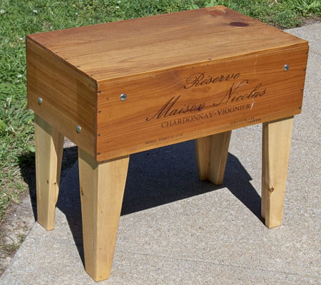 wine crate tables