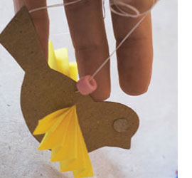 Cardboard and wire bird cages