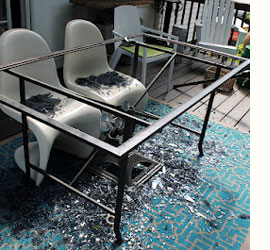 New tabletop for garden table