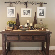 Rustic console table