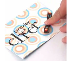 Use buttons for gift and greeting cards