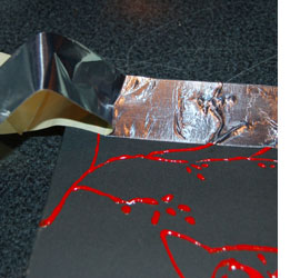 Kids art with tin foil