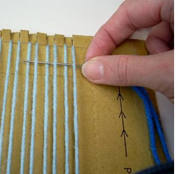Make a simple weaving loom 