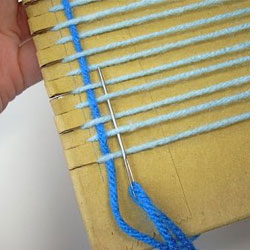 Make a simple weaving loom 