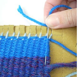 Make a simple weaving loom 