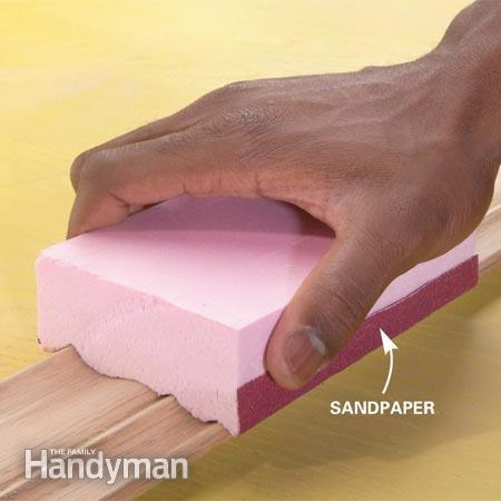 Easy sanding of mouling and trim