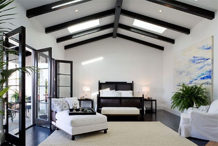 Installing a mock beam ceiling