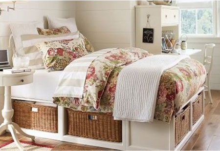 Make furniture with boxes or cubes 