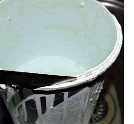 Recycle paint pots and paint containers