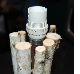 Make your own twig lamps