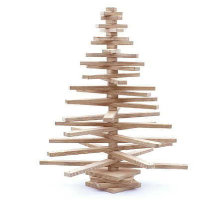wooden christmas tree