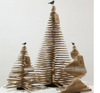 cardboard christmas trees