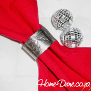 Recycled beer cans for napkin rings
