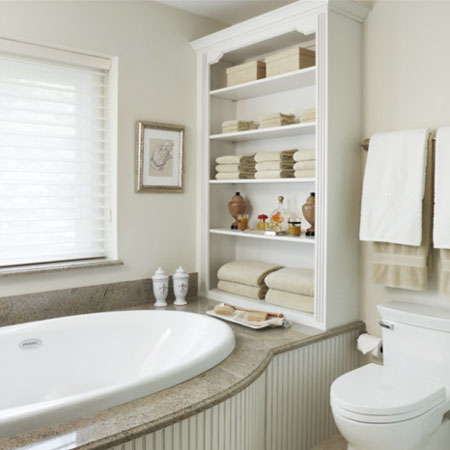 Ideas for bathroom shelves 