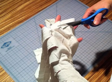 How to make continuous t-shirt yarn