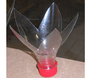 Recycle plastic bottles for Christmas craft projects